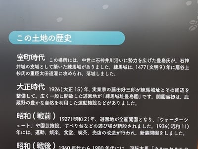 城址公園の案内板から練馬城の記述を抜粋