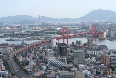 若松城 遠景（高塔山公園より）