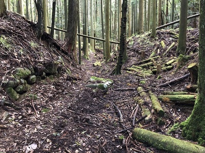 Ⅵ郭の虎口と櫓台跡