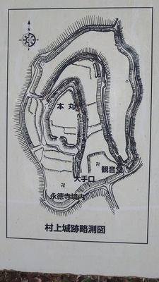 案内板の縄張り図