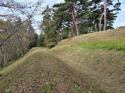 一の廓土塁と横堀