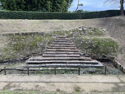 後楽園 御舟入の護岸と雁木