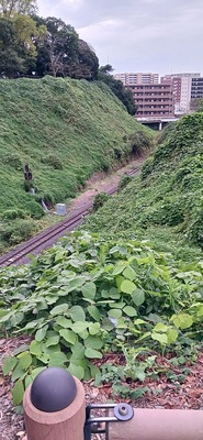 二の丸と本丸の間の堀切