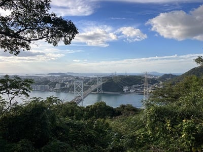 本丸からの関門海峡