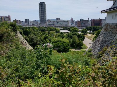 本丸と二ノ丸を隔てる大堀切