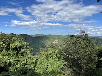 山上ノ丸本丸から見た本陣山