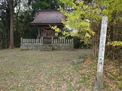 主郭の標柱と社