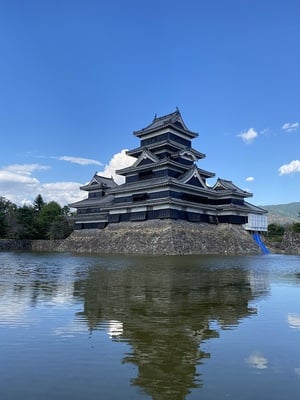 水堀に映る天守