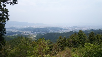 国見櫓跡から大阪方向を見る