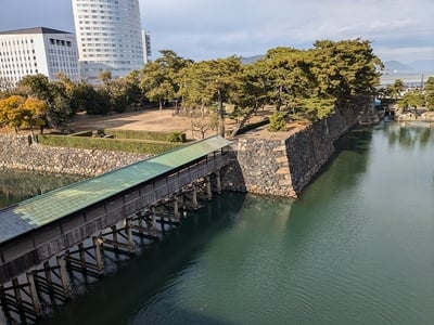 鞘橋、二の丸跡、水門