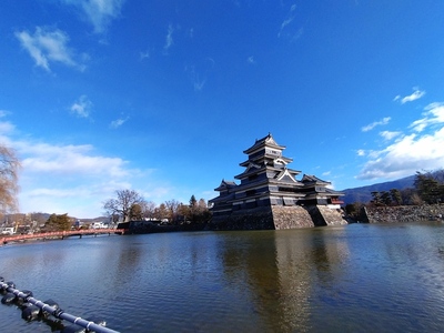 松本城公園側内堀