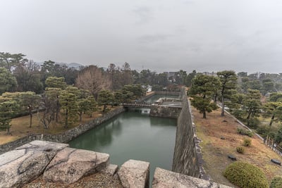 天守閣跡から北を望む