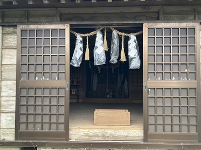 櫓台にある八幡神社