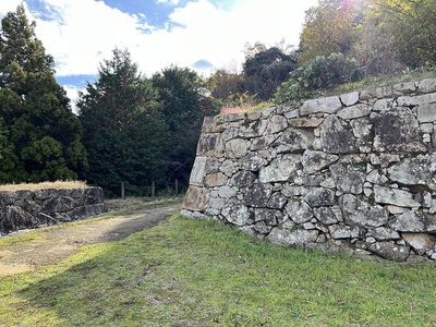 菅谷口脇にある本丸への登城口（軍用道コース）