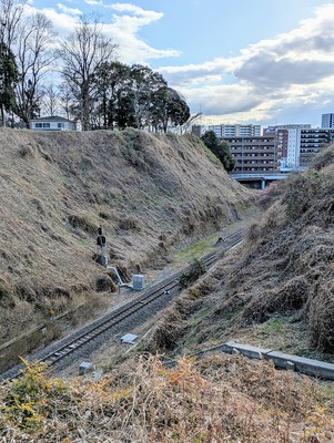 本丸と二の丸の間の大堀切