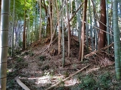主郭東北角の櫓台跡