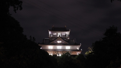 夜の岐阜城