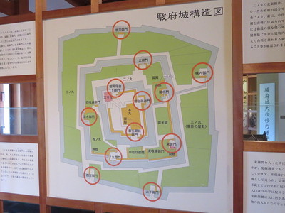 駿府城構造図