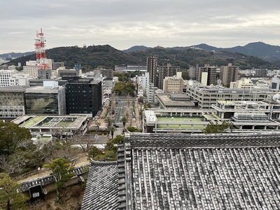 天守最上階から見た南