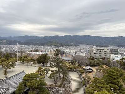 天守最上階から見た北
