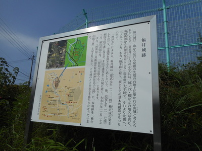 福井城説明板