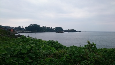 丸岡藩砲台跡から越前松島を望む