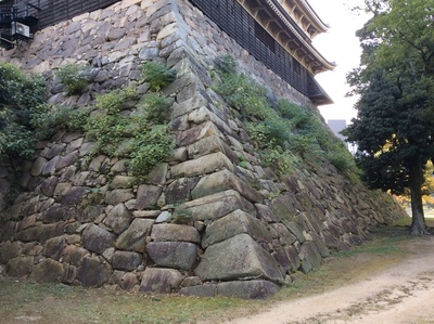 広島城の天守閣石垣