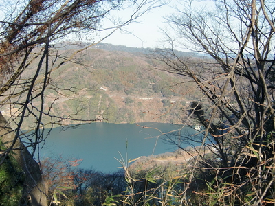 城址からの眺望（津久井湖）