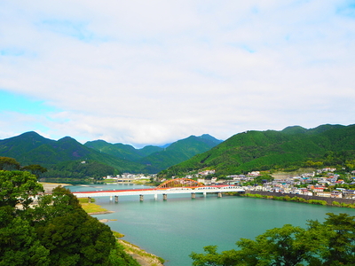 本丸からの眺望①◆熊野川を望む
