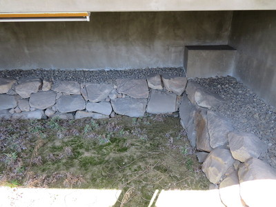福山城西外堀跡の石垣