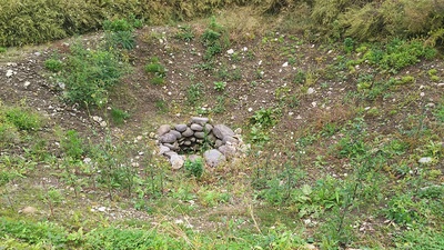 本丸跡にある石組み井戸
