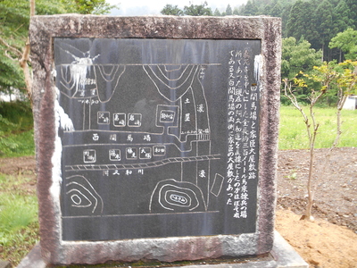 山下部居館跡の石碑