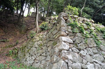 三重櫓下の登り石垣