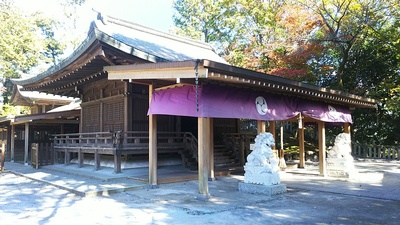 本丸跡に建つ唐沢山神社社殿