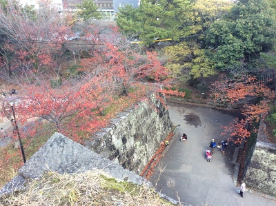 和歌山城松の丸櫓台から見た桝形