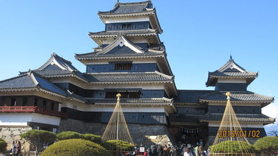 正月の松本城 ②
