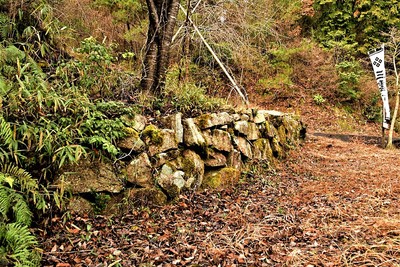 登城口付近の石積