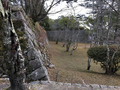 上野西小学校北側の石垣