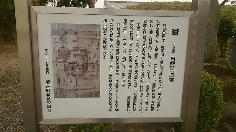 目加田城の案内板