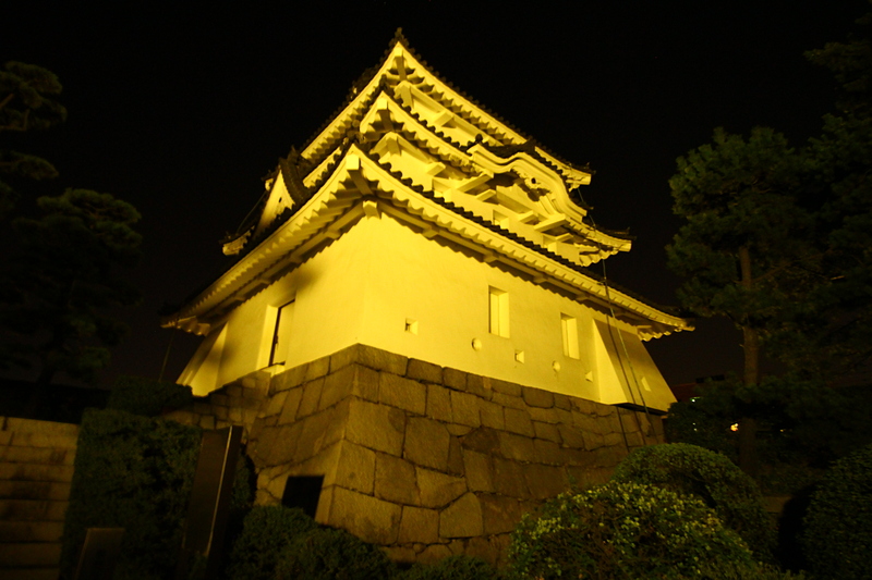 高松城 夜の艮櫓