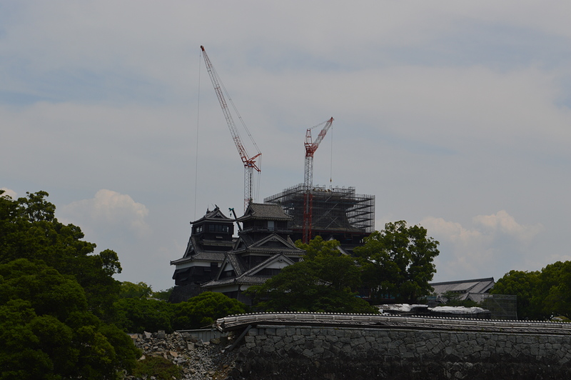 再現工事中の熊本城