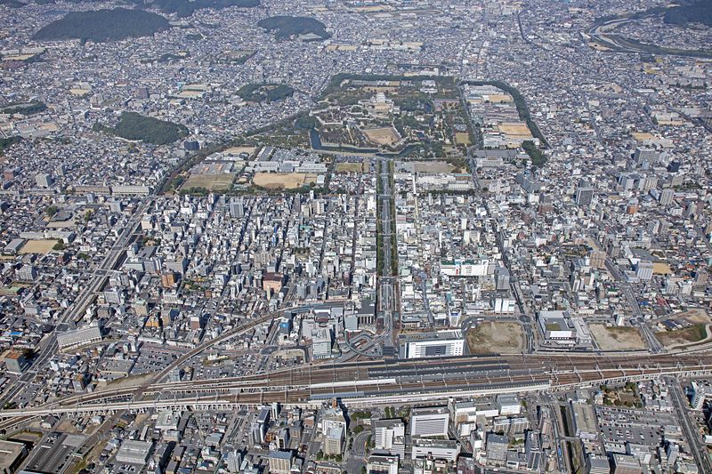 姫路城と周辺市街地