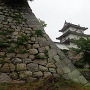 明石城、雨の中の坤櫓