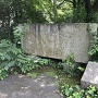 庭園内にある大阪城残念石