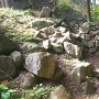 鍛冶屋御門跡の破脚された石垣と現存石垣