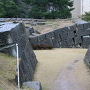 福井地震で崩壊した石垣