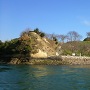 潮流体験船から能島城を望む