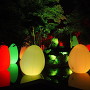 呼応する球体◆チームラボ 広島城 光の祭り