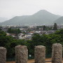 篠山城天守台からの遠景（小雨）