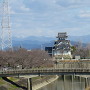 長良大橋からの墨俣城遠景